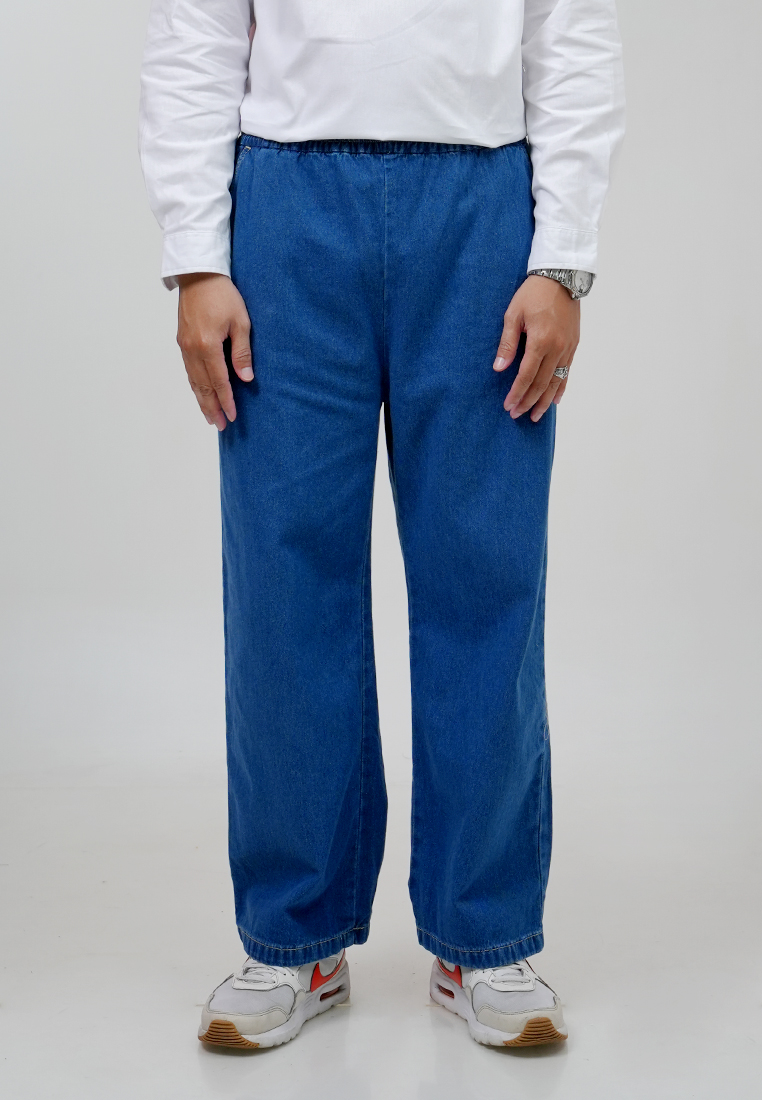 Hardware Clothing Celana Panjang Jeans Pria Hardware Elastic Straight Denim Pants