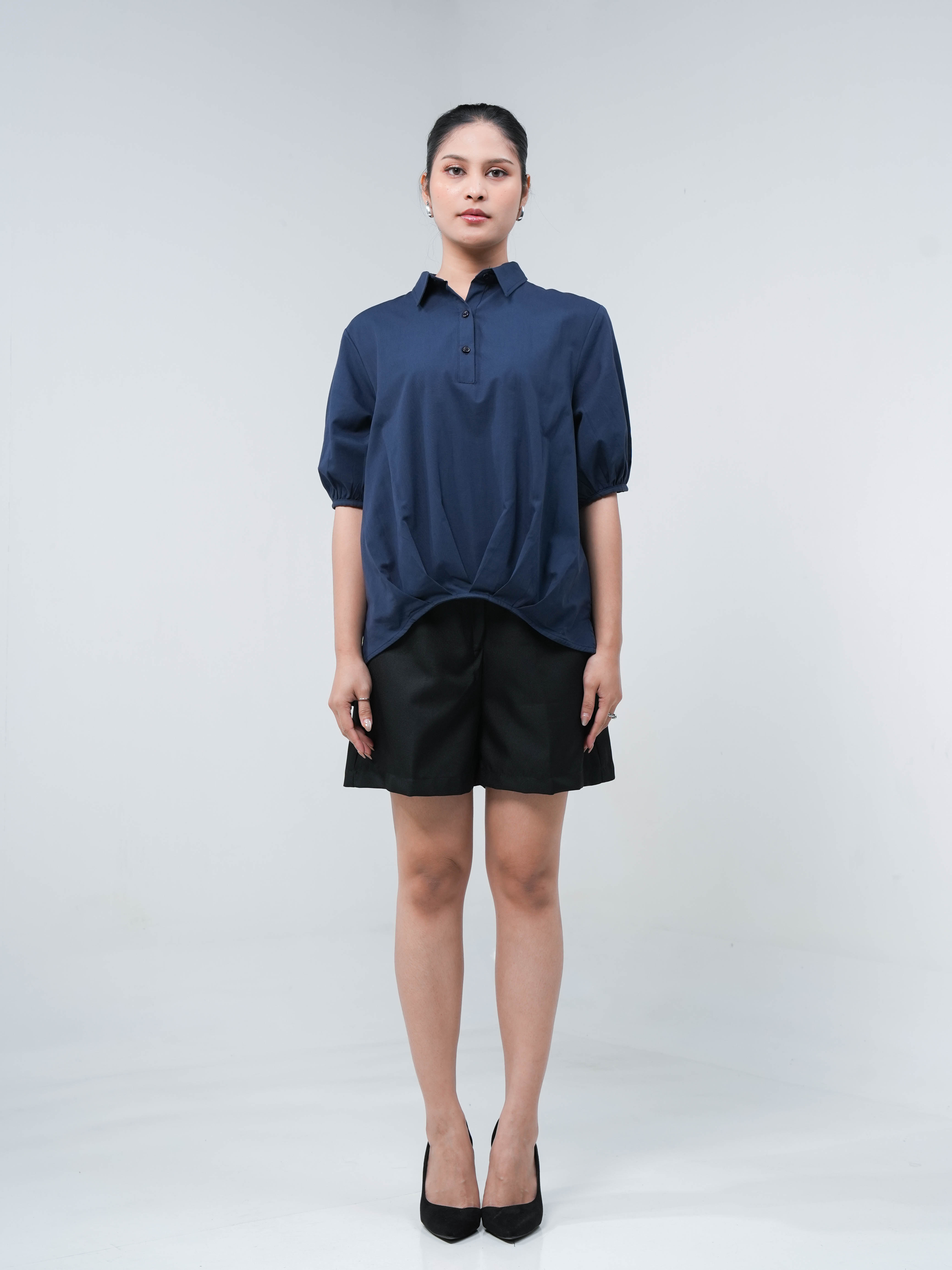 Hardware Clothing Atasan Wanita Top Blouse Short Sleeve