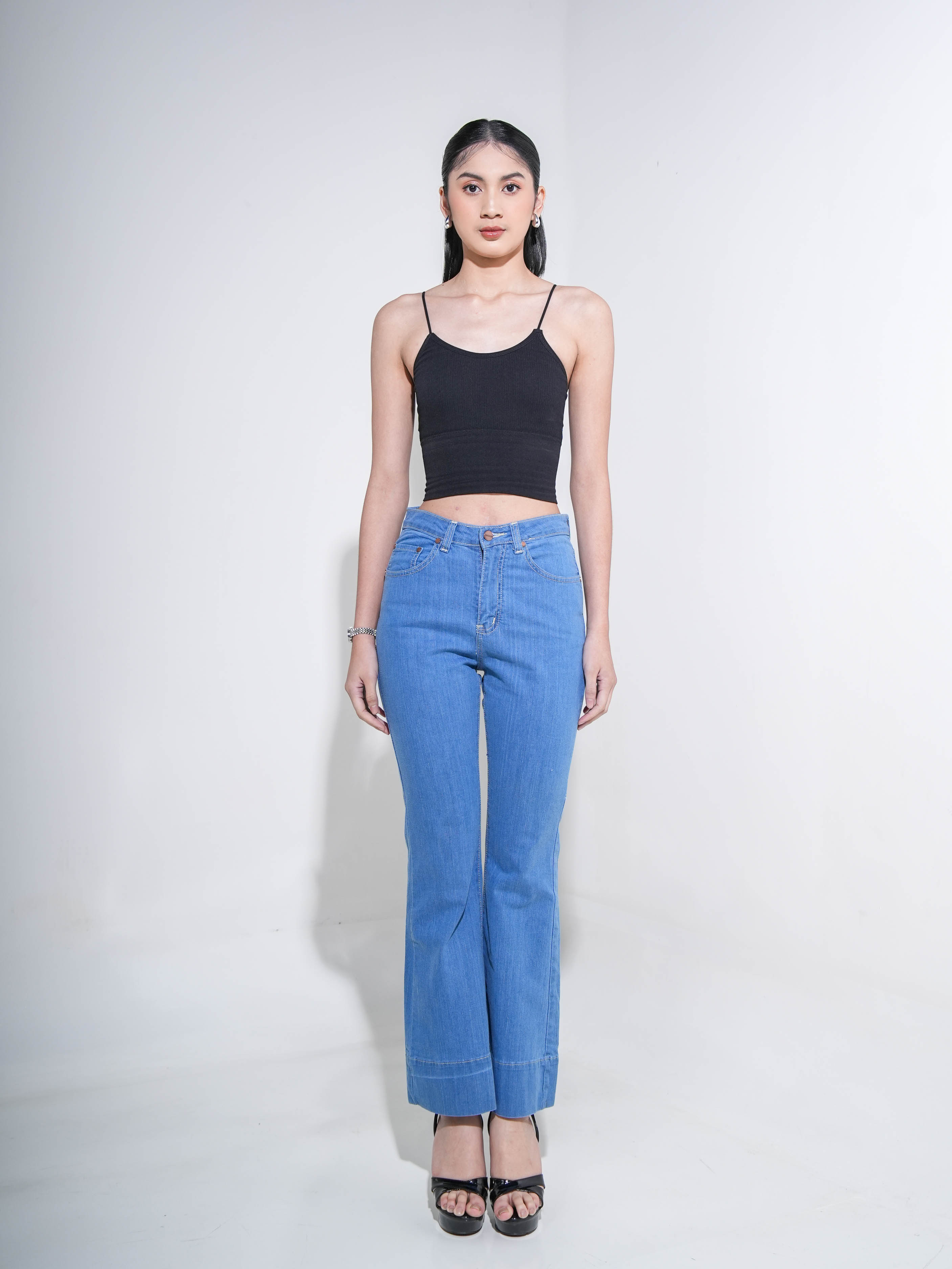 Hardware Clothing Bawahan Celana Panjang Jeans Wanita CUTBRAY WITH WIDE CUFF HEM DENIM PANTS