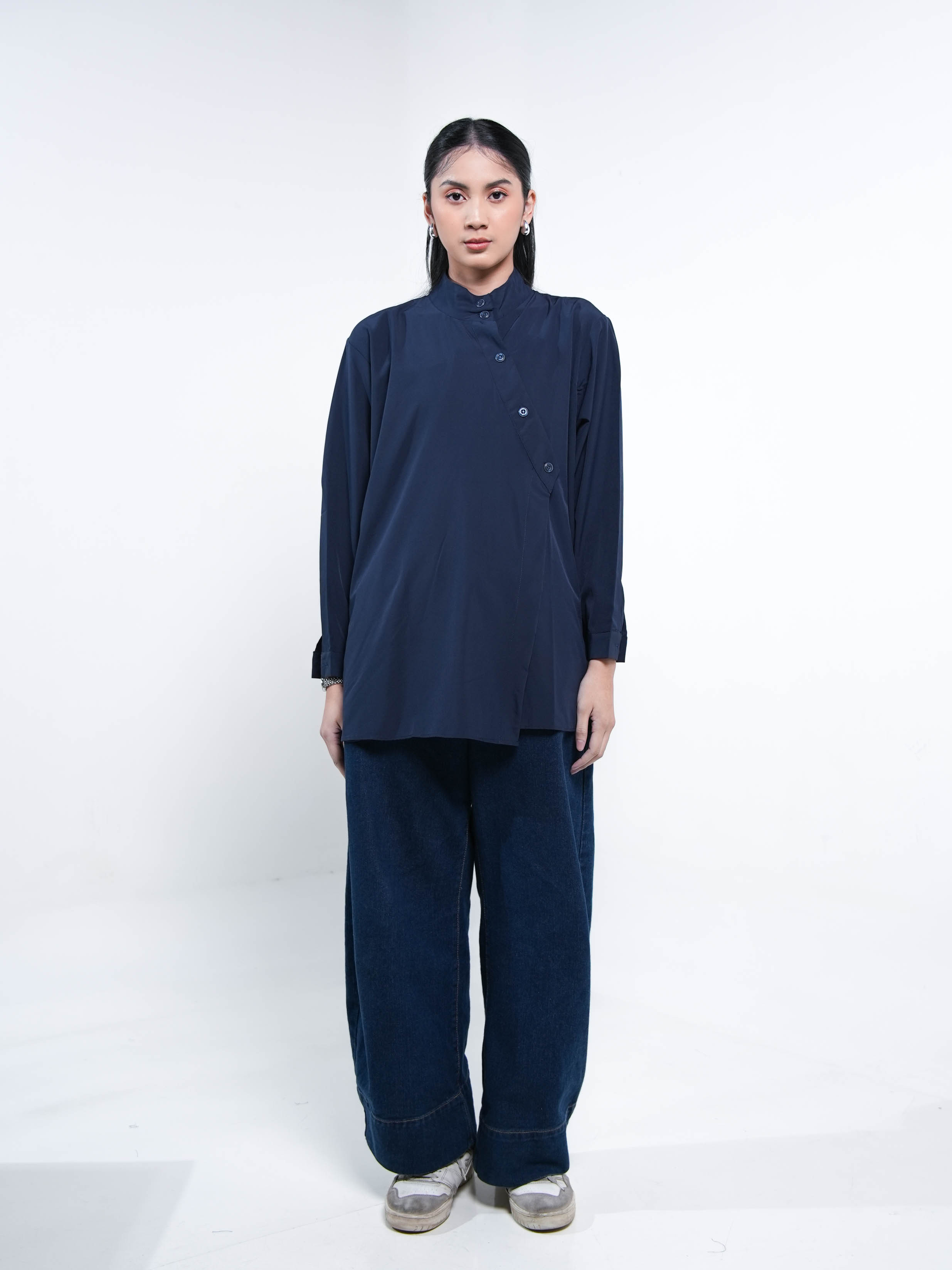 Hardware Clothing Atasan Blouse Kemeja Wanita Overlap Shirt 