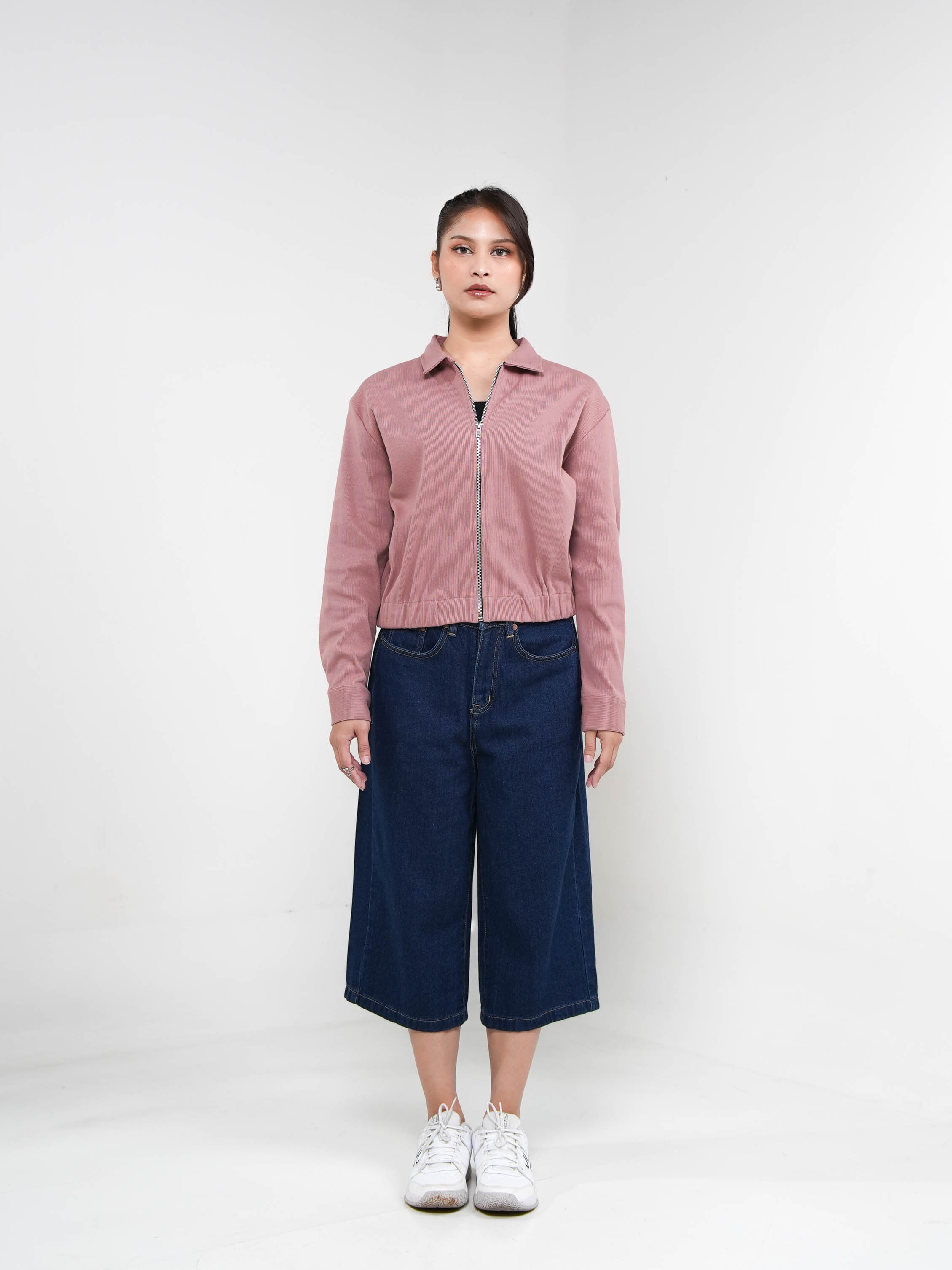 Hardware Clothing Atasan Jaket Wanita Lengan Panjang EASE RIBBED JACKET