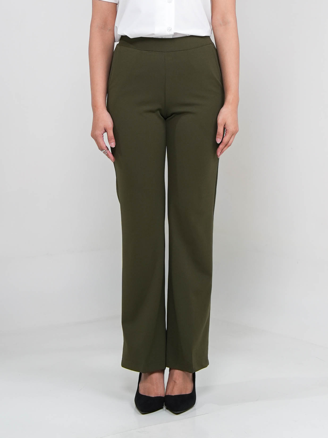Hardware Clothing Celana Panjang Wanita Hardware Bootcut pants Scuba — Mood Palette Series