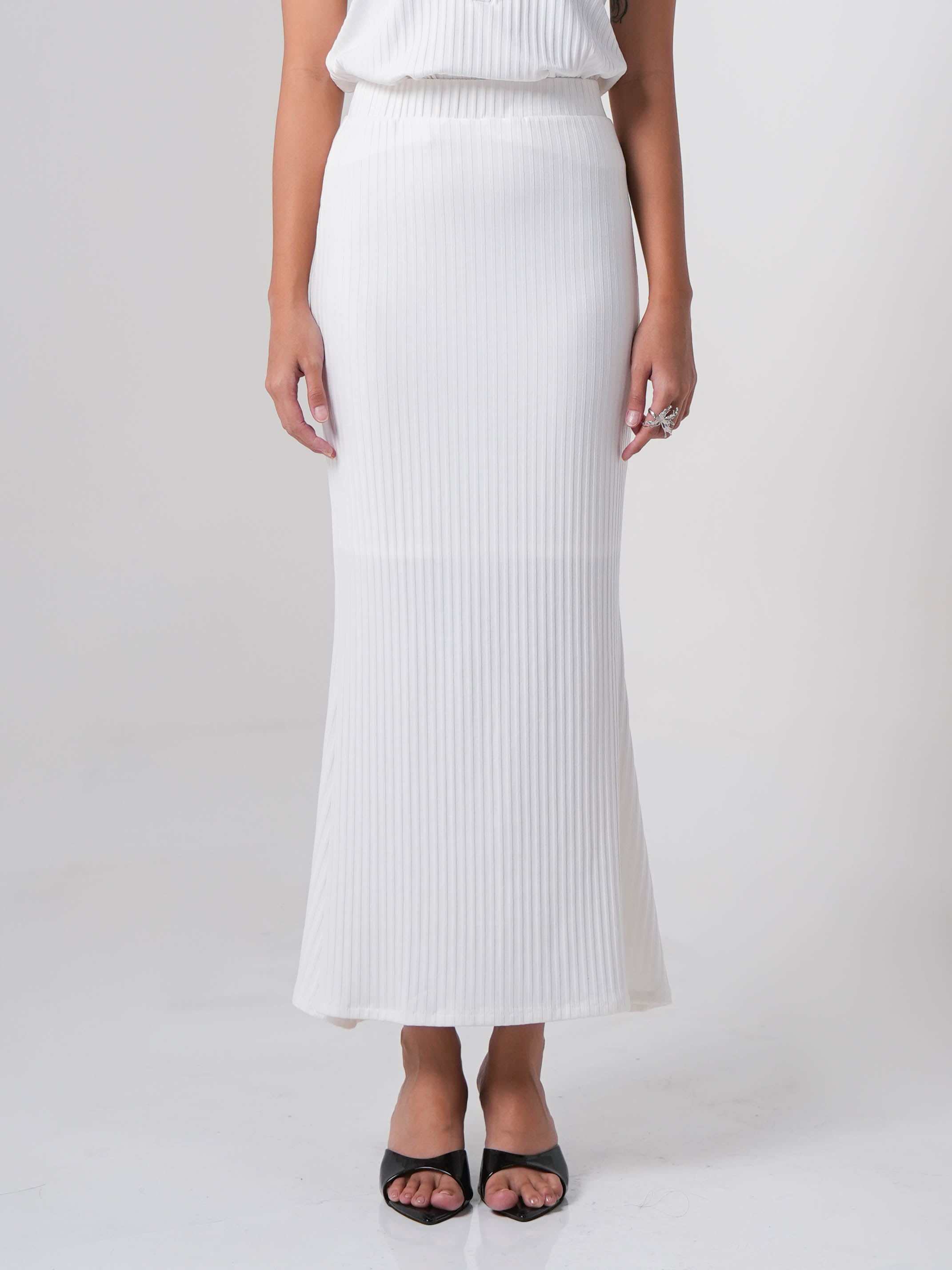 Hardware Clothing Bawahan Rok Panjang Wanita Sculpt Knit Skirt