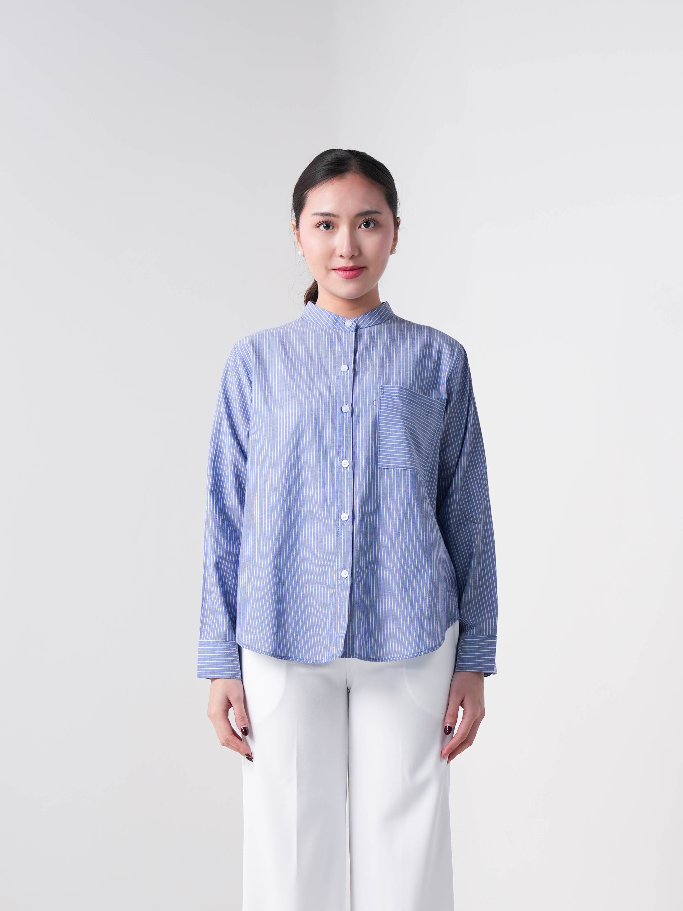 Hardware Clothing Atasan Kemeja Lengan Panjang Wanita LONG SHIRT YANDYED STRIPE